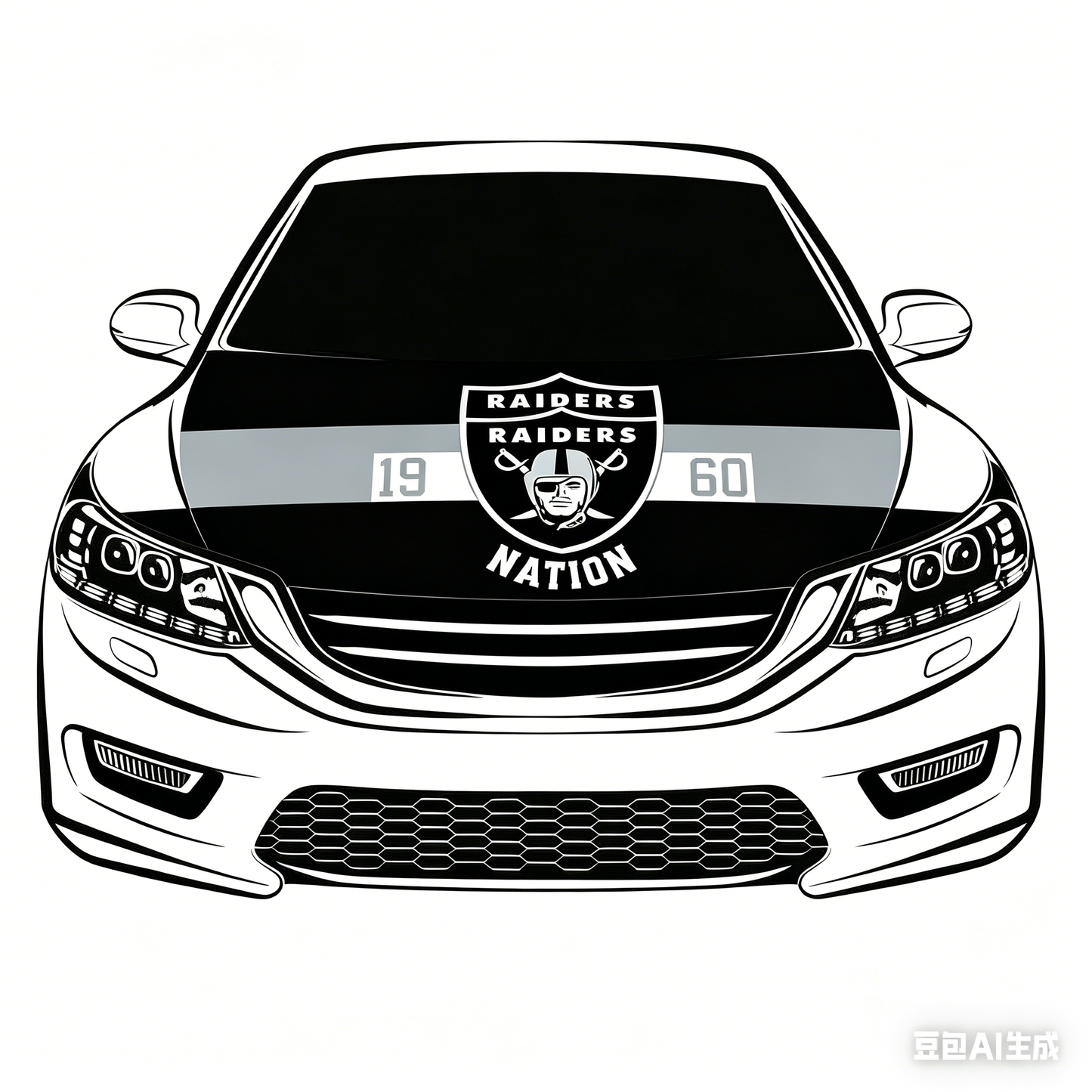 NFL Las Vegas Raiders Flag-3.3x5 Ft 6X7Ft Car Hood Cover Banner Flag Of Oakland Raiders -100% polyester