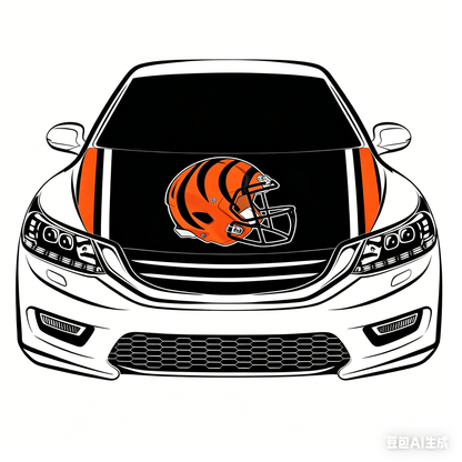 NFL Cincinnati Bengals Flag-3.3x5 Ft 6X7Ft Car Hood Cover Banner Flag OfCincinnati Bengals -100% polyester