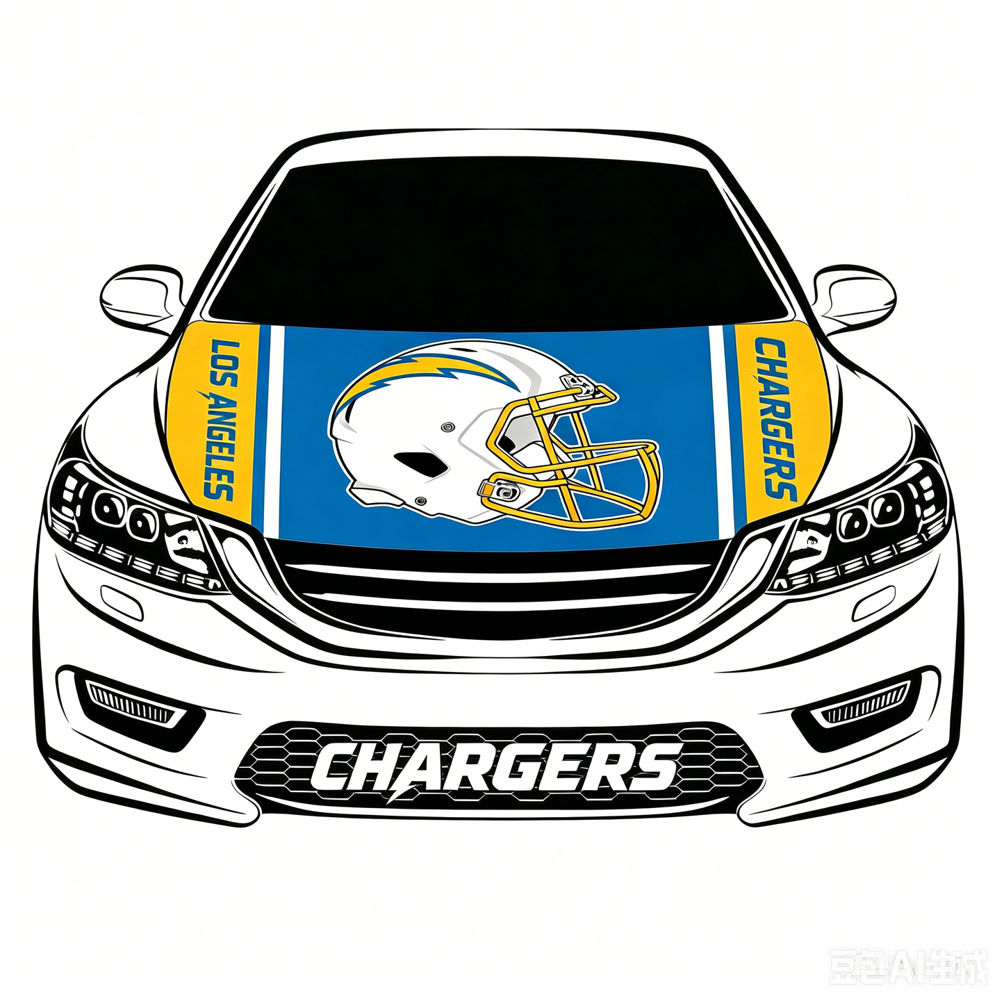 Los Angeles Chargers Flag-3.3x5 Ft 6X7Ft Car Hood Cover Banner Flag Of NFL Chargers -100% polyester