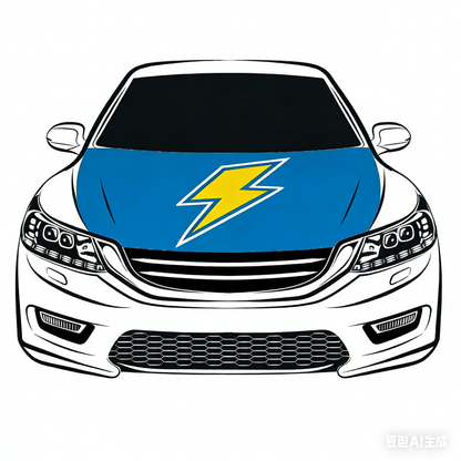 Los Angeles Chargers Flag-3.3x5 Ft 6X7Ft Car Hood Cover Banner Flag Of NFL Chargers -100% polyester