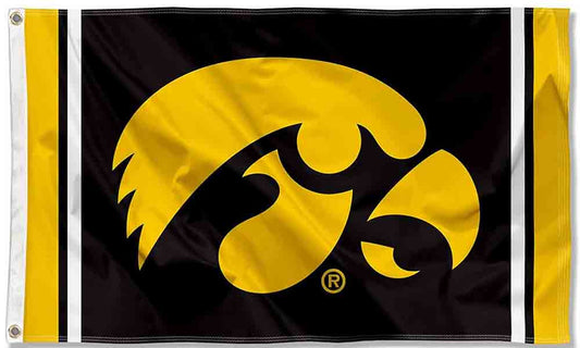 Iowa Hawkeyes Flag-3x5 FT NCAA Iowa Hawkeyes Flag-3x5 FT  Iowa University Banner-100% polyester-2 Metal Grommets Iowa University Banner-100% polyester-2 Metal Grommets