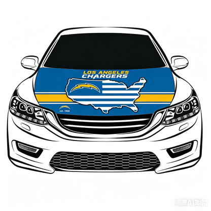 Los Angeles Chargers Flag-3.3x5 Ft 6X7Ft Car Hood Cover Banner Flag Of NFL Chargers -100% polyester