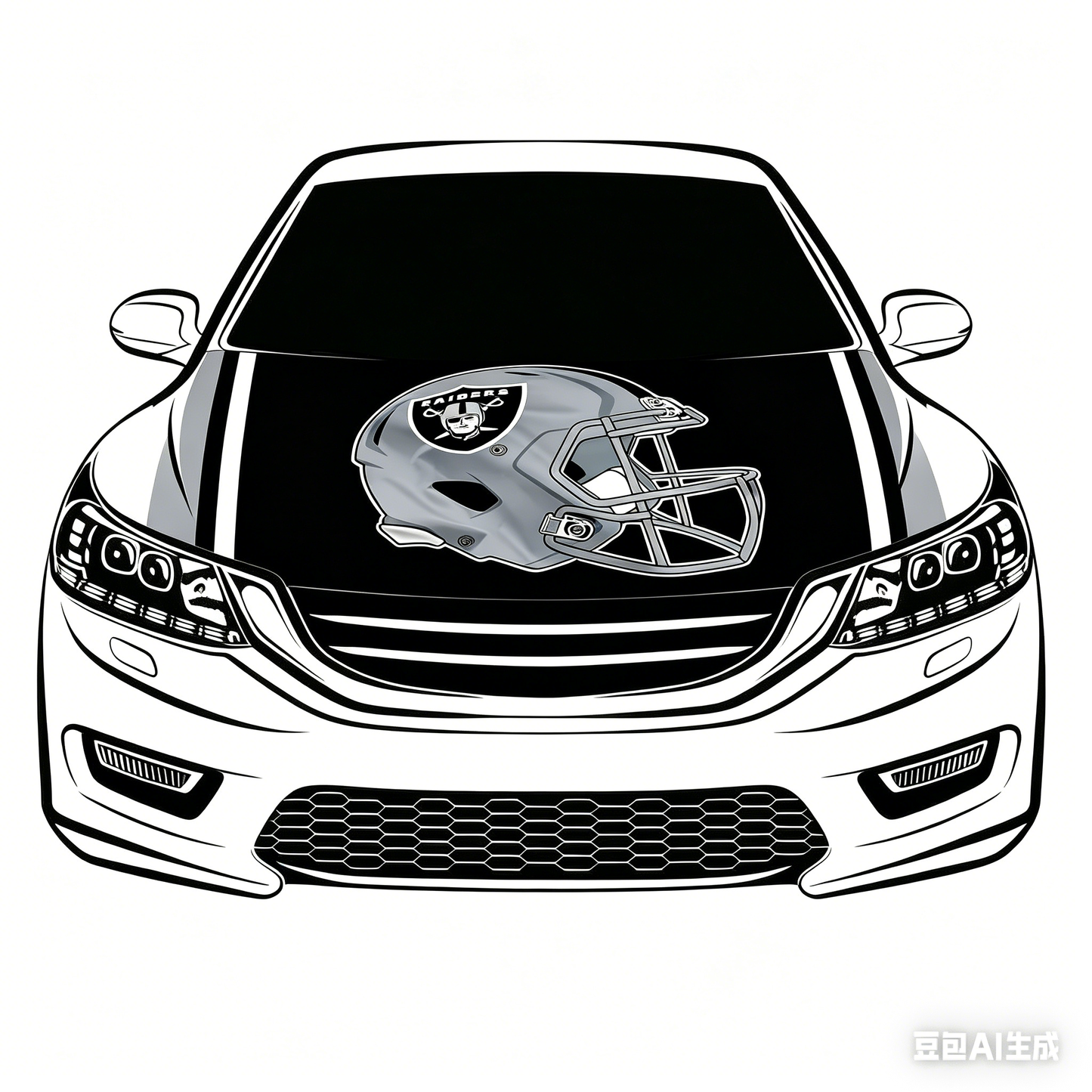 NFL Las Vegas Raiders Flag-3.3x5 Ft 6X7Ft Car Hood Cover Banner Flag Of Oakland Raiders -100% polyester