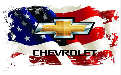 Chevrolet US National Flag-3x5 Banner-100% polyester-Double sided