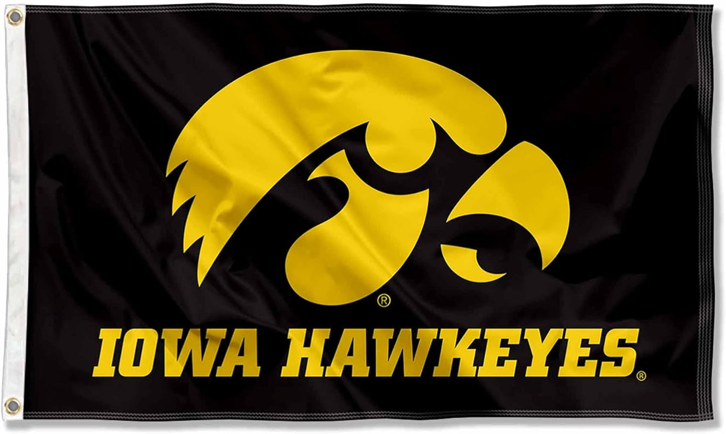 NCAA Flag Iowa Hawkeyes Flag-3x5 FT Iowa University Banner-100% polyester-2 Metal Grommets