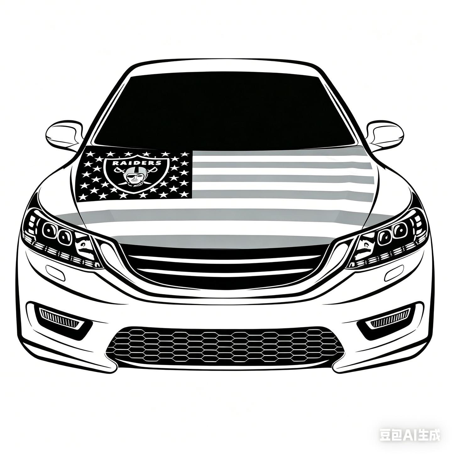 NFL Las Vegas Raiders Flag-3.3x5 Ft 6X7Ft Car Hood Cover Banner Flag Of Oakland Raiders -100% polyester