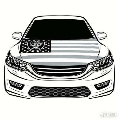 NFL Las Vegas Raiders Flag-3.3x5 Ft 6X7Ft Car Hood Cover Banner Flag Of Oakland Raiders -100% polyester