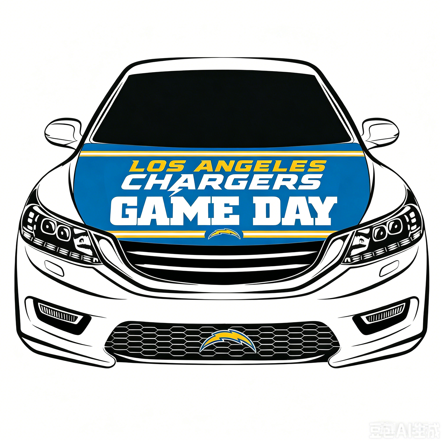 Los Angeles Chargers Flag-3.3x5 Ft 6X7Ft Car Hood Cover Banner Flag Of NFL Chargers -100% polyester