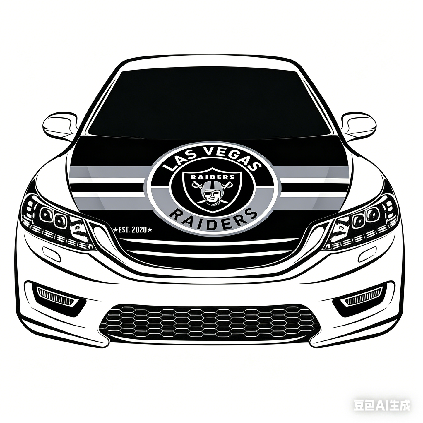 NFL Las Vegas Raiders Flag-3.3x5 Ft 6X7Ft Car Hood Cover Banner Flag Of Oakland Raiders -100% polyester