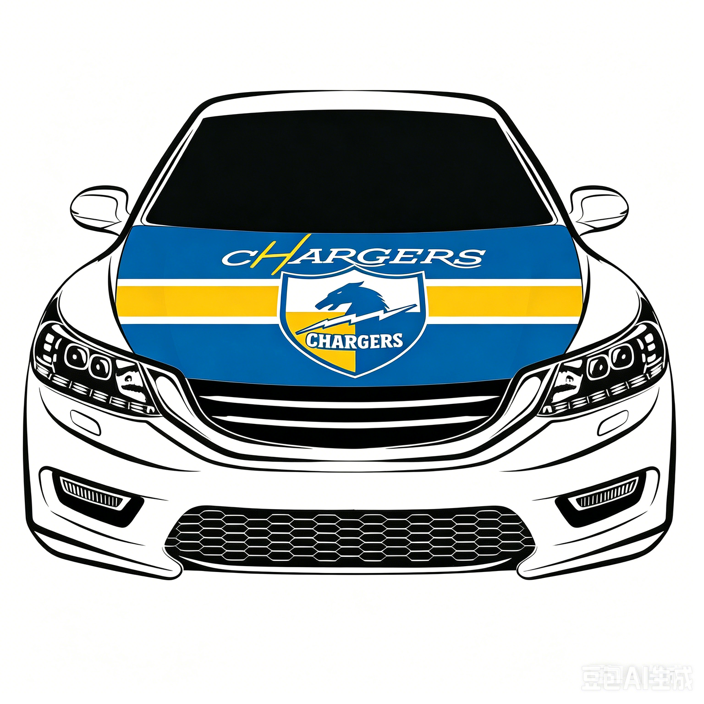 Los Angeles Chargers Flag-3.3x5 Ft 6X7Ft Car Hood Cover Banner Flag Of NFL Chargers -100% polyester