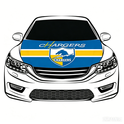 Los Angeles Chargers Flag-3.3x5 Ft 6X7Ft Car Hood Cover Banner Flag Of NFL Chargers -100% polyester