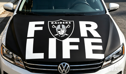 NFL Las Vegas Raiders Flag-3.3x5 Ft 6X7Ft Car Hood Cover Banner Flag Of Oakland Raiders -100% polyester