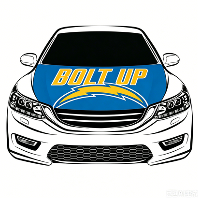 Los Angeles Chargers Flag-3.3x5 Ft 6X7Ft Car Hood Cover Banner Flag Of NFL Chargers -100% polyester