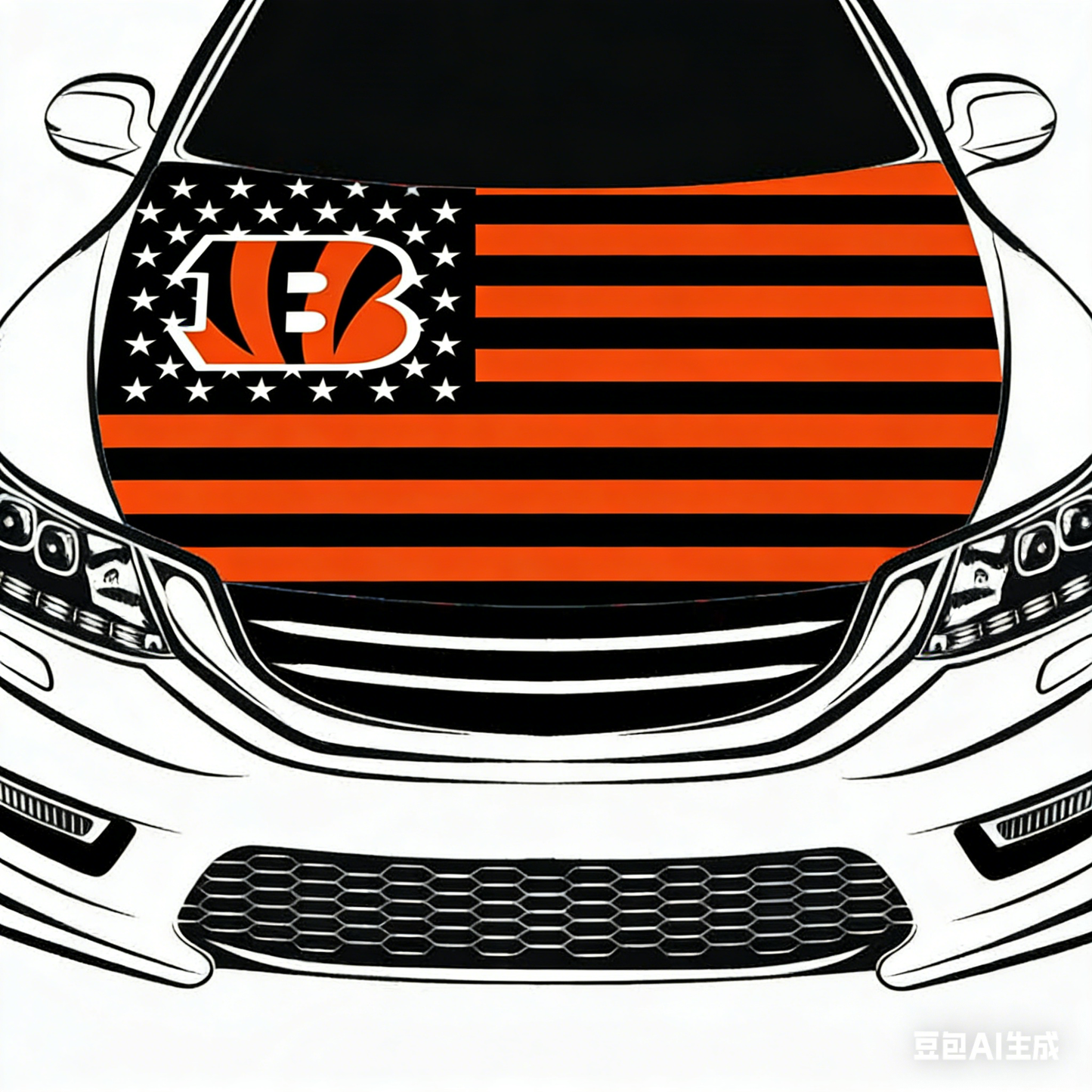 NFL Cincinnati Bengals Flag-3.3x5 Ft 6X7Ft Car Hood Cover Banner Flag OfCincinnati Bengals -100% polyester
