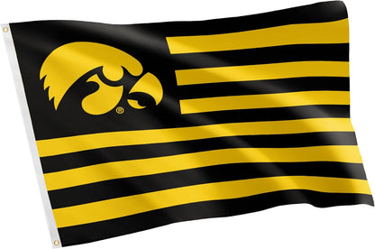 NCAA Flag Iowa Hawkeyes Flag-3x5 FT Iowa University Banner-100% polyester-2 Metal Grommets