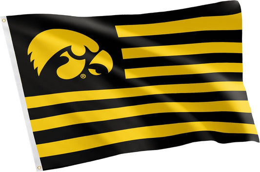 NCAA Flag Iowa Hawkeyes Flag-3x5 FT Iowa University Banner-100% polyester-2 Metal Grommets