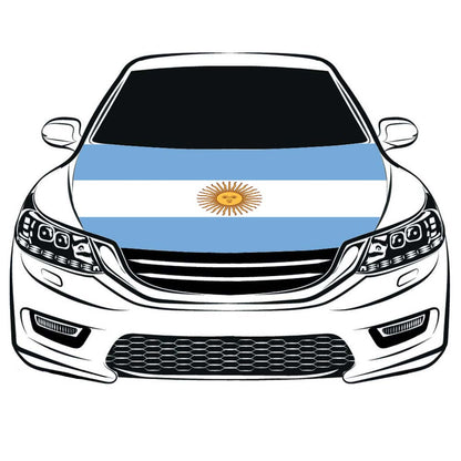 Argentina national flag The Republic of Argentina Car Hood Cover Flag ,Engine Flag,3.3X5ft, Elastic Fabrics Can be Washed