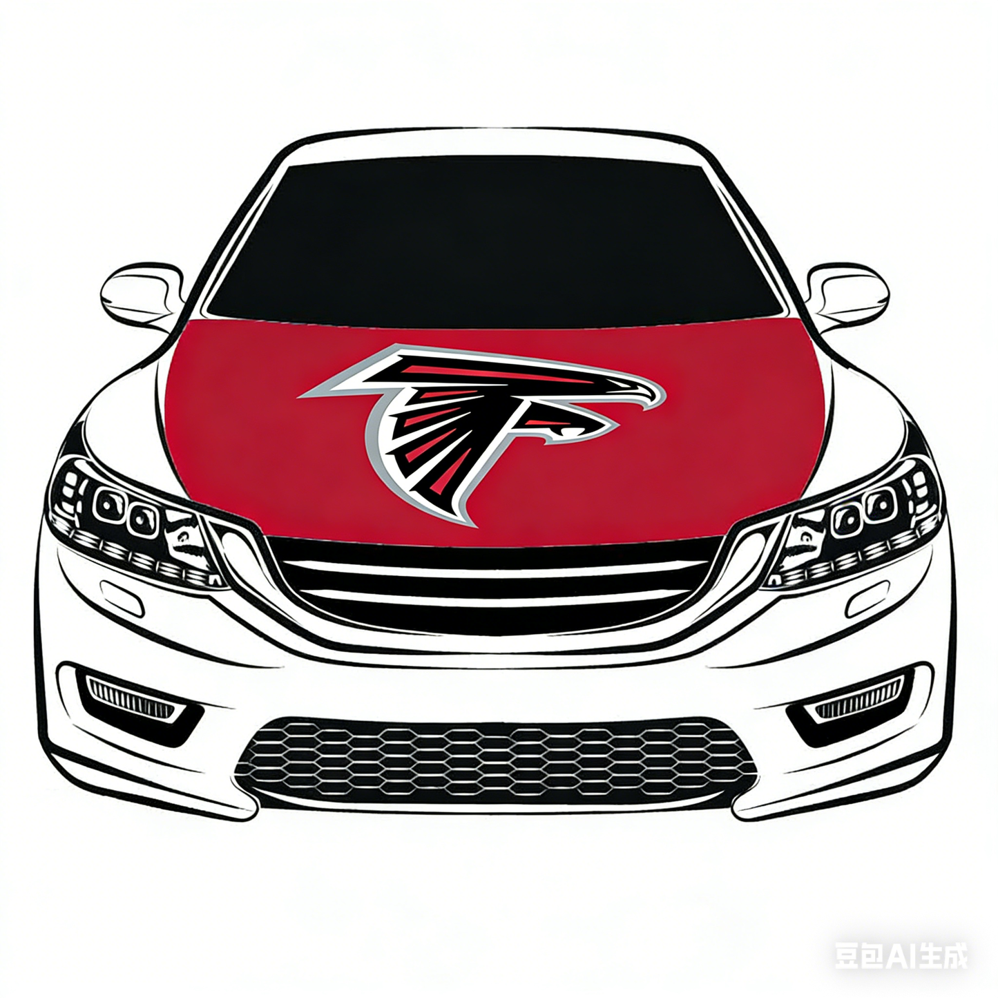 Atlanta Falcons Hood Flag-NFL Atlanta Falcons Flag Car Hood Cover Flag , Engine Banner,4X5ft,/6X7FT100% Polyester Elastic Fabrics Can be Washed