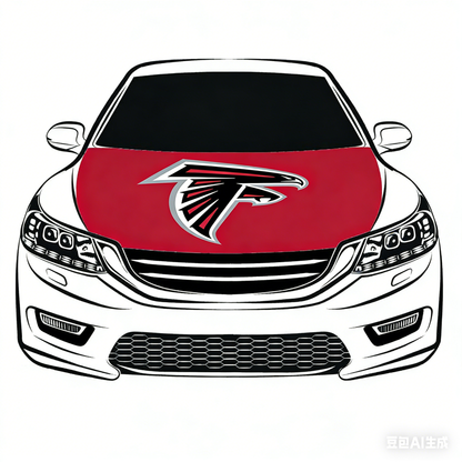 Atlanta Falcons Hood Flag-NFL Atlanta Falcons Flag Car Hood Cover Flag , Engine Banner,4X5ft,/6X7FT100% Polyester Elastic Fabrics Can be Washed
