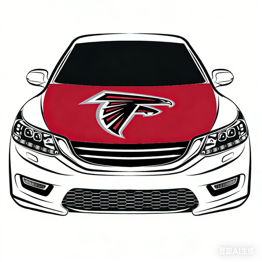 Atlanta Falcons Hood Flag-NFL Atlanta Falcons Flag Car Hood Cover Flag , Engine Banner,4X5ft,/6X7FT100% Polyester Elastic Fabrics Can be Washed