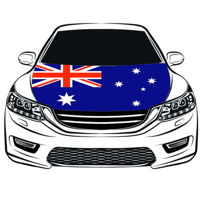 Australian Flag,Australia Car Hood Cover Banner Flag ,3.3X5ft, 100% Polyester Elastic Fabrics Can be Washed