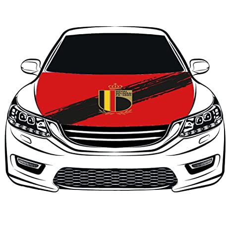 Belgium National Team Flag ,Belgium National Football Team Car Hood Cover Banner ,Engine Flag,3.3X5ft,100% Polyester Elastic Fabrics Can be Washed