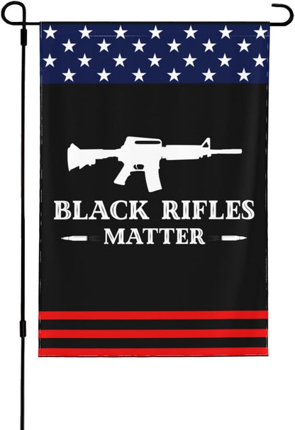 Black Rifles Matter-Garden Banner Flag-100% polyester