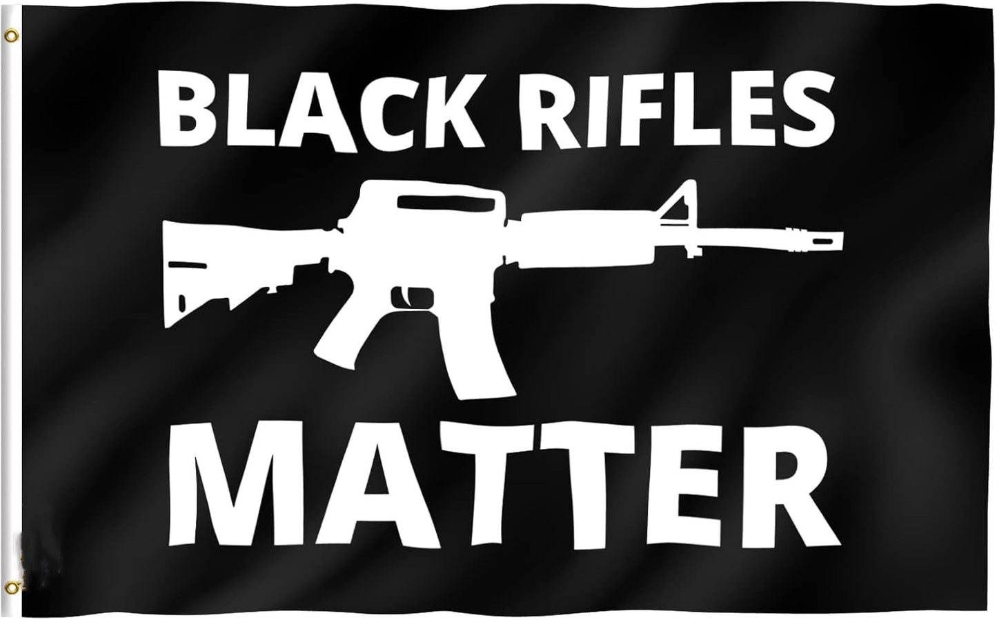 Black Rifles Matter Flag-3x5Ft Banner -100% polyester