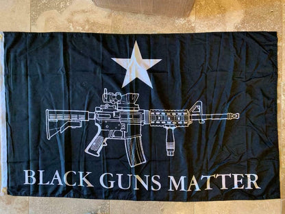 Black Rifles Matter Flag-3x5Ft Banner -100% polyester