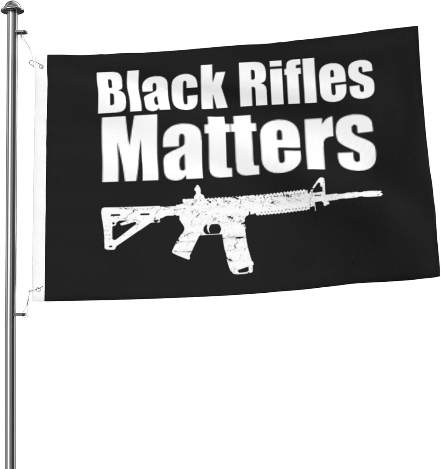 Black Rifles Matter Flag-3x5Ft Banner -100% polyester