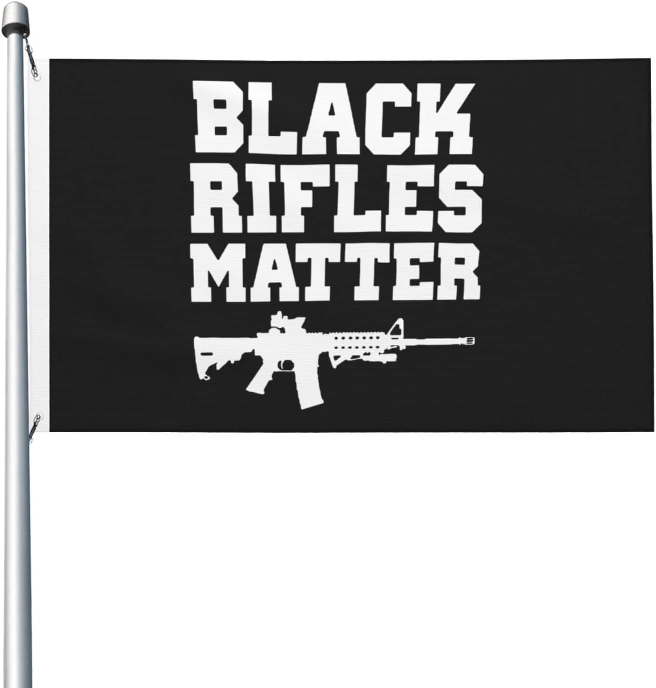 Black Rifles Matter Flag-3x5Ft Banner -100% polyester