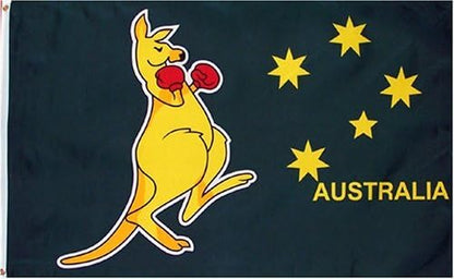 Boxing Kangaroo Australian Flag -3x5Ft BK Banner -100% polyester
