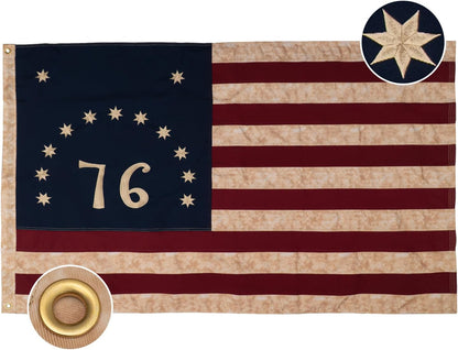 1776 Bennington Flag 3x5FT Betsy Ross Flags 13 Colonies US 76 American Flag