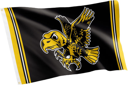 NCAA Iowa Hawkeyes Flag-3x5 FT  Iowa University Hawks Banner-100% polyester-2 Metal Grommets