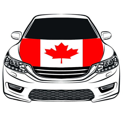 Canadian flag，Canada Car Hood Cover Flag , Engine Banner Flag of Canada,3.3X5ft,100% Polyester Elastic Fabrics Can be Washed