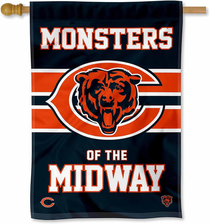 Chicago Bears Flag NFL Chicago Bears Garden Banner Flags -100% polyester 12x18 inches / 28x40 inch