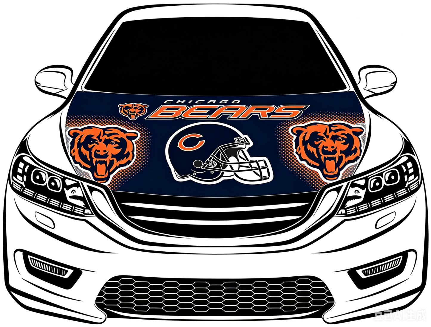 NFL Chicago Bears Flag-3.3x5 Ft 6X7Ft Car Hood Cover Banner Flag Of NFL Chicago Bears  -100% polyester