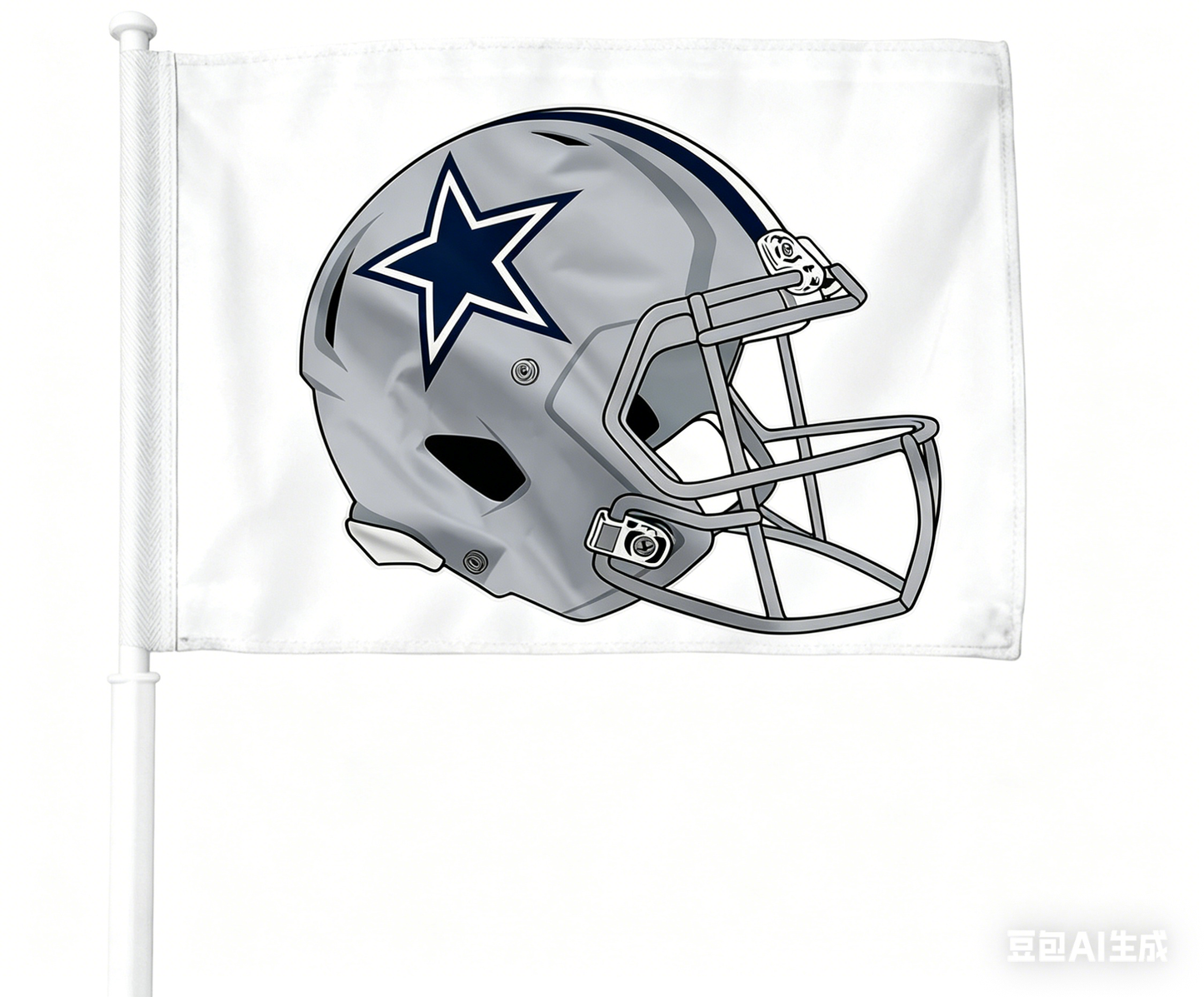 Car Window Flag of Dallas Cowboys 11X18 Inch(2 pack) 100% Polyester, White Strong White Flagpole