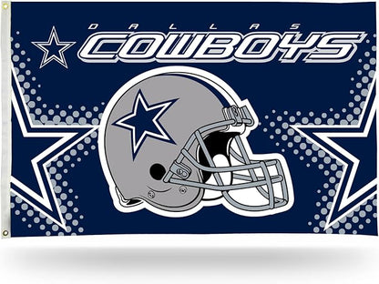 NFL Dallas Cowboys Flag-3x5Ft NFL Cowboys Banner-100% polyester-Helmet-Champions
