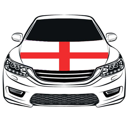 England Car Hood Cover Flag ,Engine Banner Flag of England ,3.3X5ft, 100% Polyester Elastic Fabrics