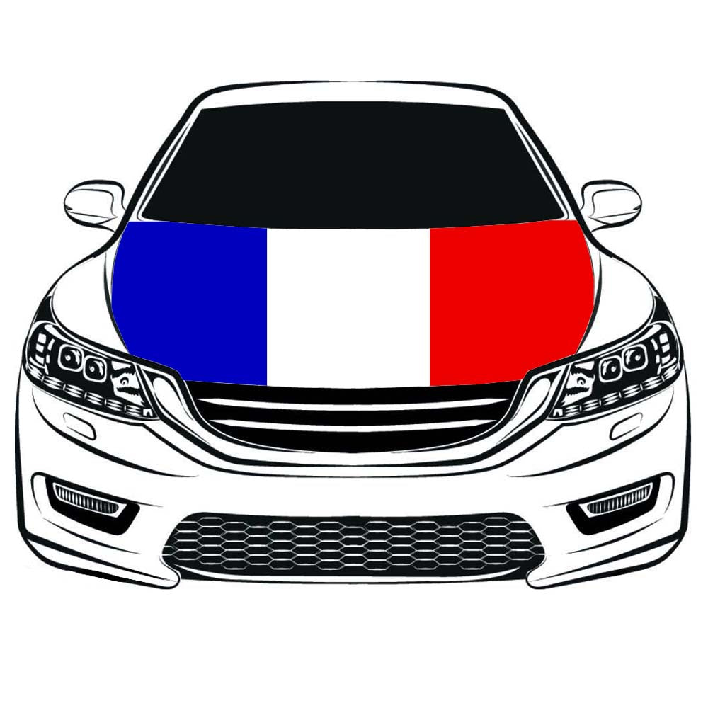 French flag,Car Hood Cover Flag of France ,La République française Engine Banner,3.3X5ft,100% Polyester Elastic Fabrics Can be Washed