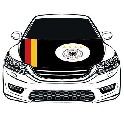 Germany national football team Car Hood Cover Flag ,Germany National Team Engine Banner,3.3X5ft,100% Polyester Elastic Fabrics Can be Washed,