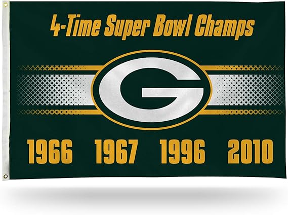 Green Bay Packers Flag-3x5 NFL Packers Banner-100% polyester -Champions-Stripes