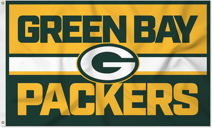 Green Bay Packers Flag-3x5 NFL Packers Banner-100% polyester -Champions-Stripes