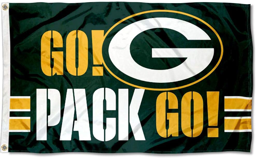 Green Bay Packers Flag-3x5 NFL Packers Banner-100% polyester -Champions-Stripes