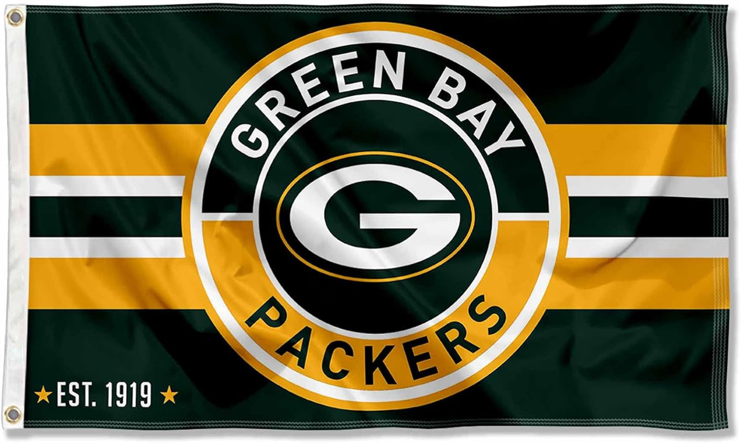 Green Bay Packers Flag-3x5 NFL Packers Banner-100% polyester -Champions-Stripes