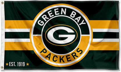 Green Bay Packers Flag-3x5 NFL Packers Banner-100% polyester -Champions-Stripes