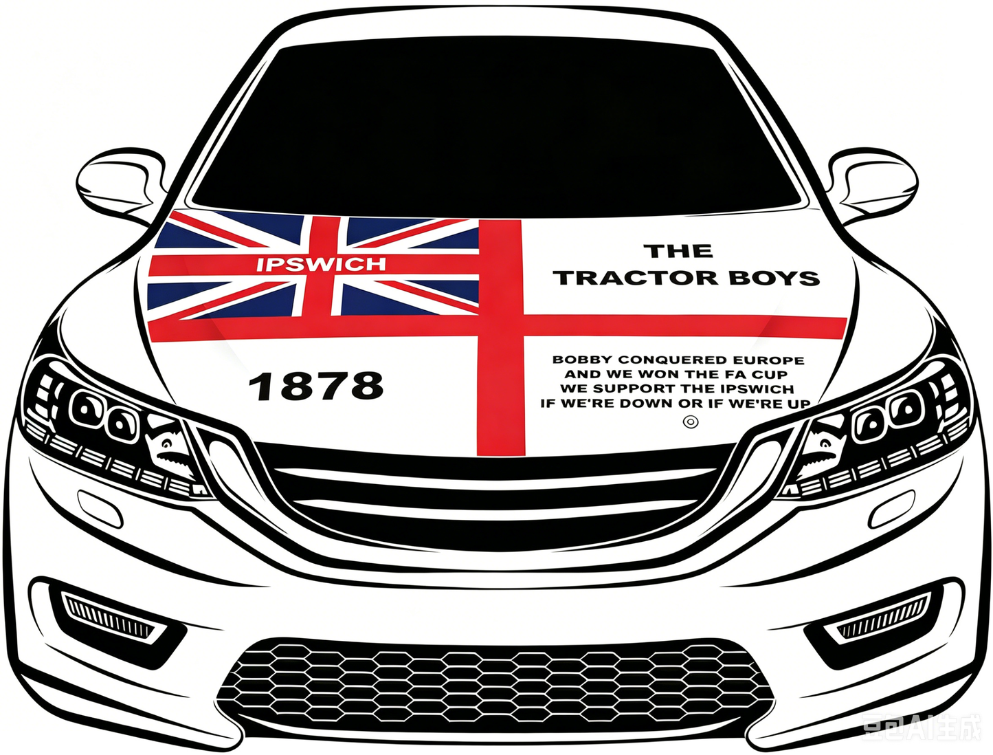 Ipswich Town Football Club  Flag-3.3x5 Ft 6X7Ft Car Hood Cover Banner Flag Of UK Ipswich  -100% polyester