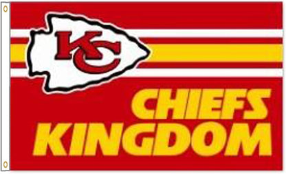 NFL KC Chiefs Banner Kansas City Chiefs Flag-3x5 FT-100% polyester-2 Metal Grommets