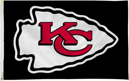 Kansas City Chiefs Flag-3x5 FT KC Chiefs Banner-100% polyester-2 Metal Grommets